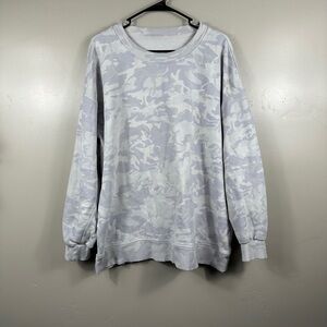 Lululemon Perfectly Oversized Crew Incognito Camo Alpine White Multi Size 12